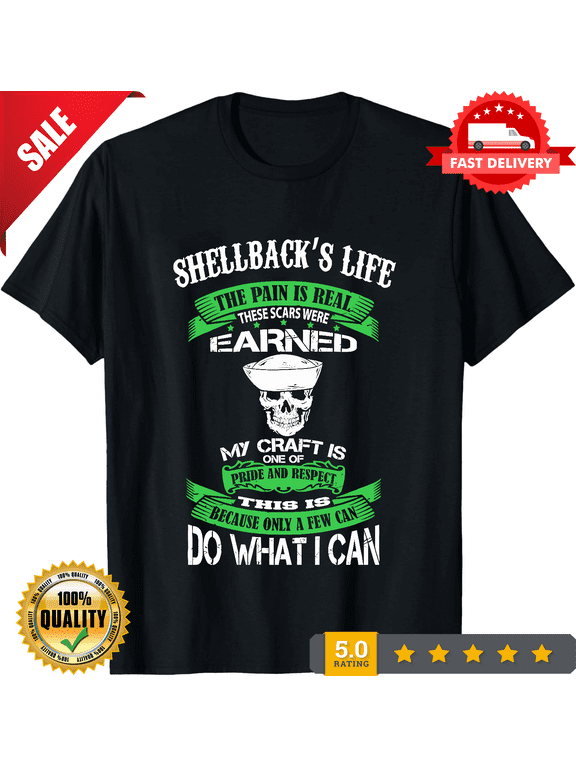 Shellback Respect T-Shirt Made in the USA Size S to 5XL, NEW INSTOCK-TH63224