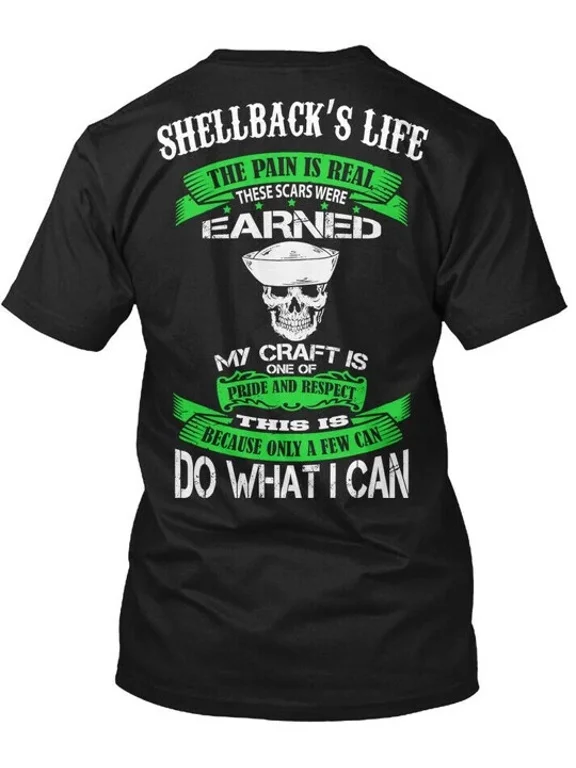 Shellback Respect T-Shirt Made in the USA Size S to 5XL
