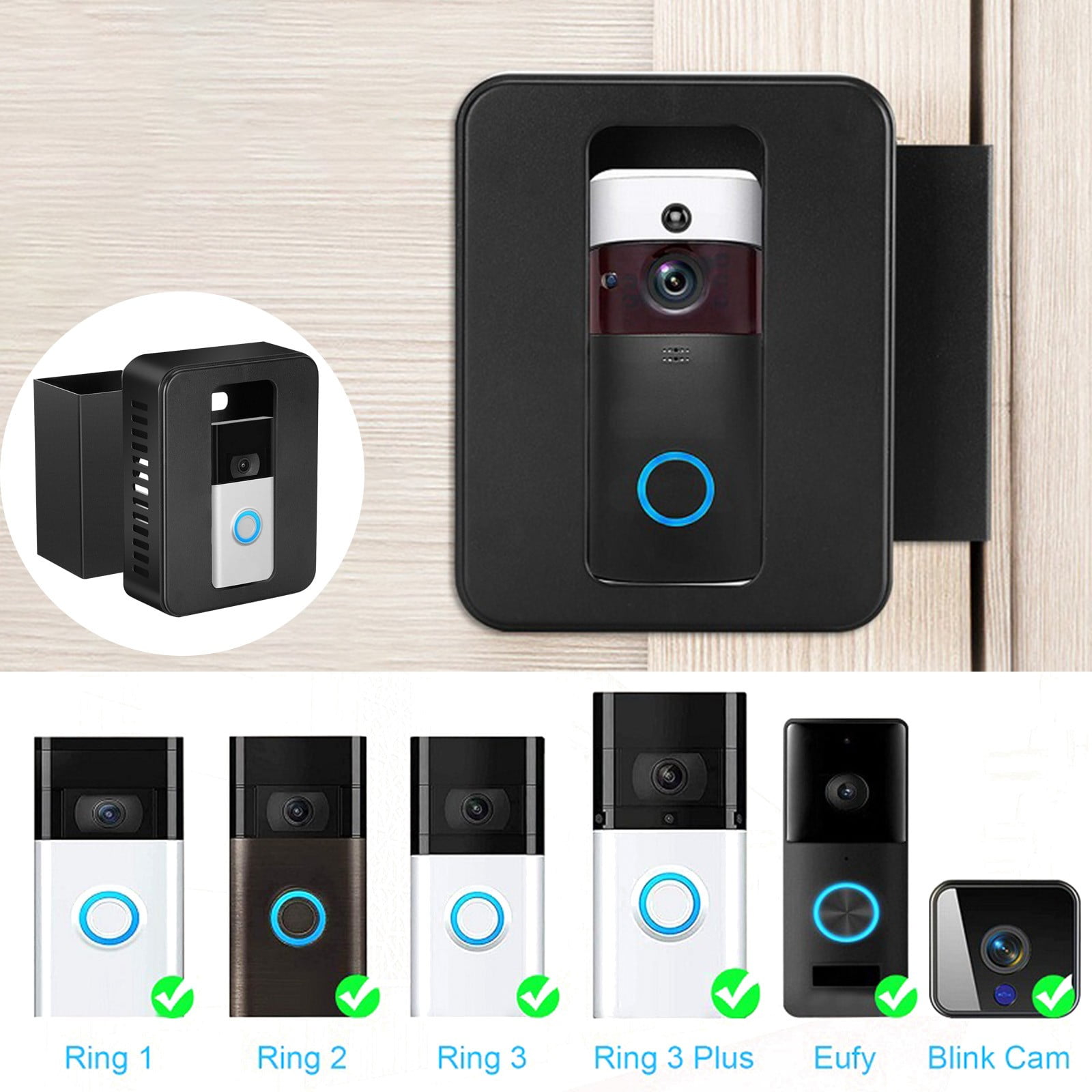 Shellbot Electric Wireless Doorbell Kit, 58 Chimes with LED, Plugin 2