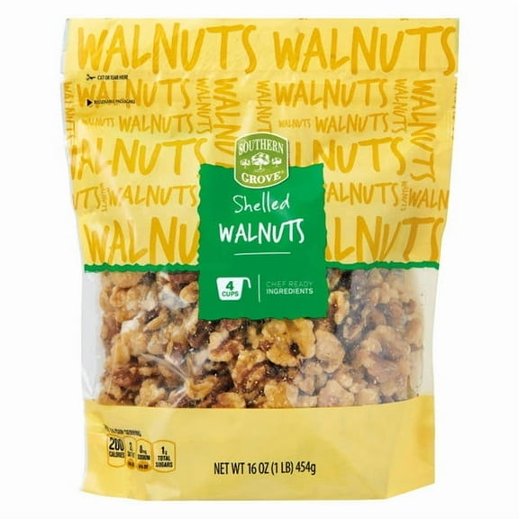 Shelled Walnuts, 16 oz- Pack of 3