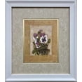 thumbnail image 1 of Shelley Maker Hely "Pansy" FRAMED Art Floral Flower Butterfly Generic, 1 of 3