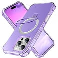 thumbnail image 1 of Shellify Case for iPhone 16 Pro, Military Grade Shockproof Case with Stand Magnetic Ring Holder Compatible with MagSafe Accessory,Purple, 1 of 6