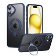 thumbnail image 1 of Shellify Clear Case for iPhone 16, Slim Anti-Scratch Shockproof Translucent Matte TPU+PC Case with Magnetic Invisible Stand,Blue, 1 of 6
