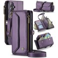 thumbnail image 1 of Shellify Crossbody for Samsung Galaxy S23 Case Wallet RFID Blocking with 7-Card Holder Zipper Bills Slot,PU Leather Magnetic Shoulder Strap for Samsung Galaxy S23 5G Phone Case for Women Men,Purple, 1 of 8