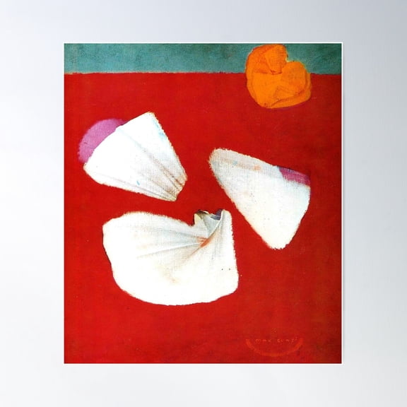 Shells And Flowers-Max Ernst Poster Wall Art, Modern Wall Decor For Living Room Bedroom, 12x18 UNFRAMED