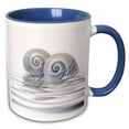 thumbnail image 1 of 3drose, Shells and Water Reflection, 11oz Two-tone Blue Mug, 1 of 6