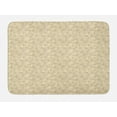 thumbnail image 1 of Shells Bath Mat, Overlapped Interlacing Pattern of Hand Drawn Scallops and Clam, Plush Bathroom Decor Mat with Non Slip Backing, 29.5" X 17.5", Caramel Beige and Tan, by Ambesonne, 1 of 2