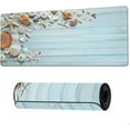 thumbnail image 1 of Shells on Blue Wood Large Mouse Pad Extended Gaming Mouse Pad Waterproof Desk Mat with Stitched Edge,Non Slip Base Keyboard Mouse pad for Home Office 35.4" X 15.7", 1 of 6