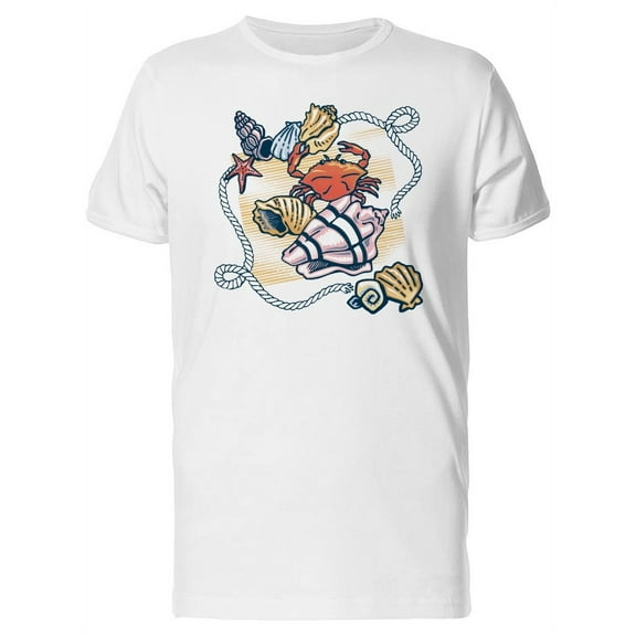 Shells Composition Collage T-Shirt Men -Image by Shutterstock, Male x-Large