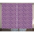 thumbnail image 1 of Ambesonne Shells Curtains 2 Panel Set, Ornamental Seashells, 108" x 63", Purple and Pale Pink, 1 of 3