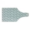 thumbnail image 1 of Shells Cutting Board, Sketched Hand Drawn Seashell Outlines Florida Fighting Conch and Shark Eye, Tempered Glass Cutting and Serving Board, Wine Bottle Shape, Dark Blue and White, by Ambesonne, 1 of 1