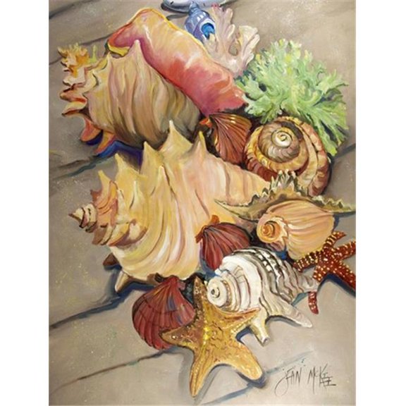 Shells Flag Canvas House Size