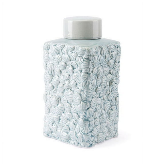 zuo shells covered jar (large), blue