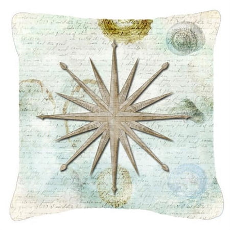 Shells Navagation Star Indoor & Outdoor Decorative Fabric Pillow - 18 x 18 in.