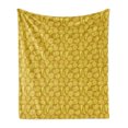 thumbnail image 1 of Shells Soft Flannel Fleece Throw Blanket, Ornamental Illustration of Long Tail Cabrits Murex, Cozy Plush for Indoor and Outdoor Use, 60" x 80", Earth Yellow Mustard, by Ambesonne, 1 of 5