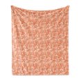 thumbnail image 1 of Shells Soft Flannel Fleece Throw Blanket, Sketched Warm Colored Seahorse Starfish Scallops and Lace Murex, Cozy Plush for Indoor and Outdoor Use, 60" x 80", Burnt Sienna Pale Orange, by Ambesonne, 1 of 5
