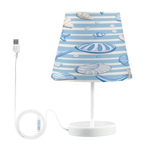 Shells Starfish Corals Desk Lamp LED Table Nightstand Lamps with 3 Color Temperatures for Home Bedroom Living Room Decor 8x12