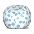thumbnail image 1 of Shells Storage Toy Bag Chair, Moon Shell Inspired Vortex Shape Aquatic Watercolor Painting Design, Stuffed Animal Organizer Washable Bag, Large Size, Pale Blue White and Blue, by Ambesonne, 1 of 3