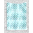 thumbnail image 1 of Shells Tapestry, Geometric Pattern of Seashell Sea Stone Scallop Sunray Venus and Cockle Icons, Wall Hanging for Bedroom Living Room Dorm Decor, 40W X 60L Inches, Blue and White, by Ambesonne, 1 of 5