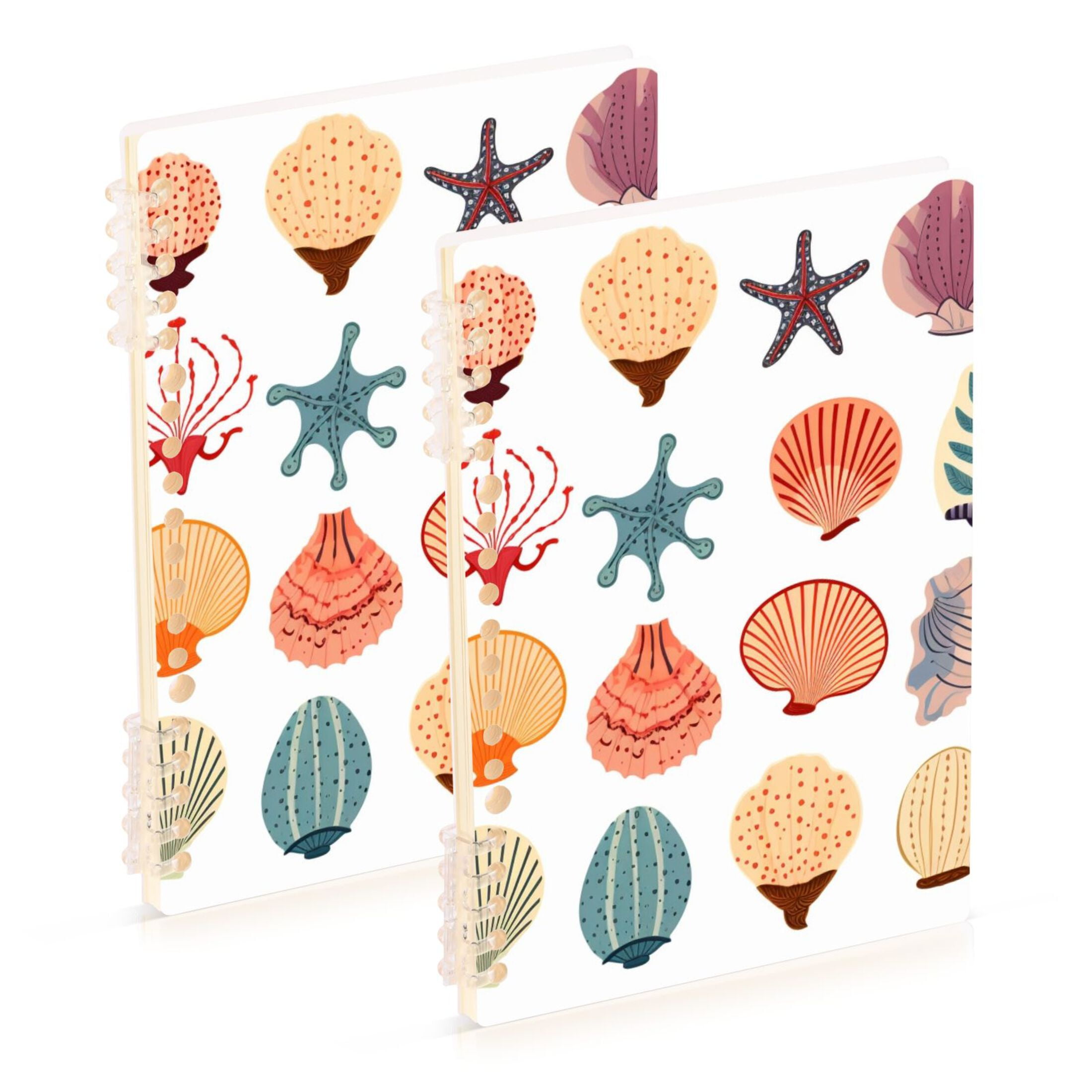 Shells and Conches Ring Binder Notebook Journey Note Diary College ...