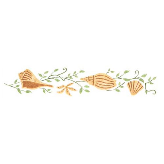 Shells and Leaves Wall Stencil SKU #2836 by Designer Stencils