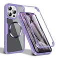 thumbnail image 1 of Shelltech Case for iPhone 16 Pro,360° Full Body Protective Built-in Screen Protector Compatible with MagSafe Case Ultra-Thin TPU+PC Shockproof Clear Back Cover for iPhone 16 Pro,Purple, 1 of 8