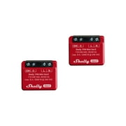 Shelly 1PM Mini Gen3 | WiFi & Bluetooth Smart Switch Relay, 1 Channel 8A with Power Measurement | Home Automation | Compatible with Alexa & Google Home | iOS Android App | No Hub Required 2 Pack