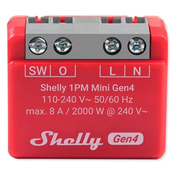 Shelly 1PM Mini Gen4 1PM Mini Gen4 Smart Relay: Wi-Fi and Zigbee Compatible Relay Module, Bluetooth Gateway with Shelly BLU