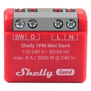 Shelly 1PM Mini Gen4 1PM Mini Gen4 Smart Relay: Wi-Fi and Zigbee Compatible Relay Module, Bluetooth Gateway with Shelly BLU