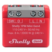 Shelly 1PM Mini Gen4 1PM Mini Gen4 Smart Relay Wi-Fi and Zigbee Compatible Relay Module, Bluetooth Gateway with Shelly BLU