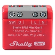 Shelly 1PM Mini Gen4 1PM Mini Gen4 Smart Relay Wi-Fi and Zigbee Compatible Relay Module, Bluetooth Gateway with Shelly BLU