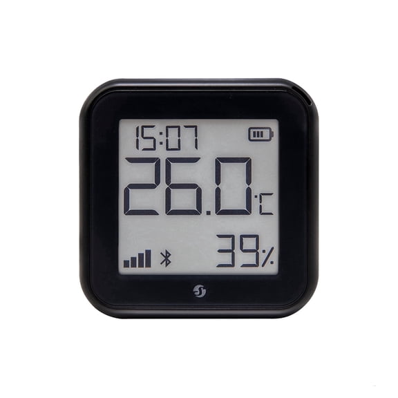 Shelly H&T Gen 3 | Wi-Fi & Bluetooth Temperature | Humidity Sensor & Weather Station (Wall Mountable, No Hub Required) | Black