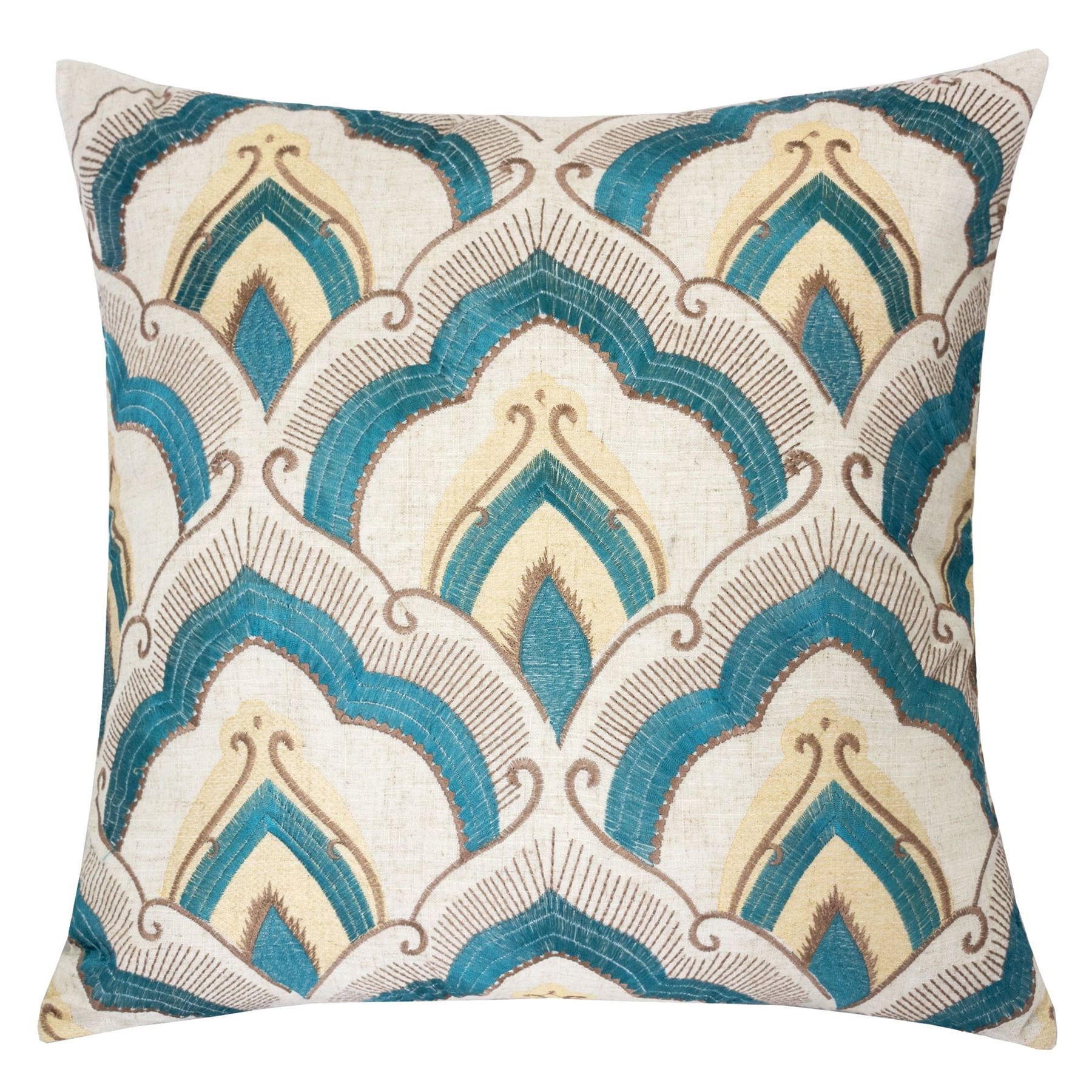 Shelly Multi Color Geometric Polyester 20 in. x 20 in. Throw Pillow
