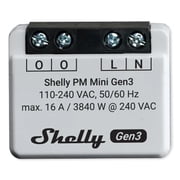 Shelly PM Mini Gen 3 | WiFi & Bluetooth Smart Power Meter 1 Channel 16 A | Home Automation | Compatible with Alexa & Google Home | iOS Android App | No Hub Required | Smart Schedules