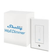 Shelly Plus Wall Dimmer, WiFi and Bluetooth Enabled with Automatic Calibration, Sleek & Intuitive Touch Slider, Smart Home Automation, Easy to Use, UL Certified