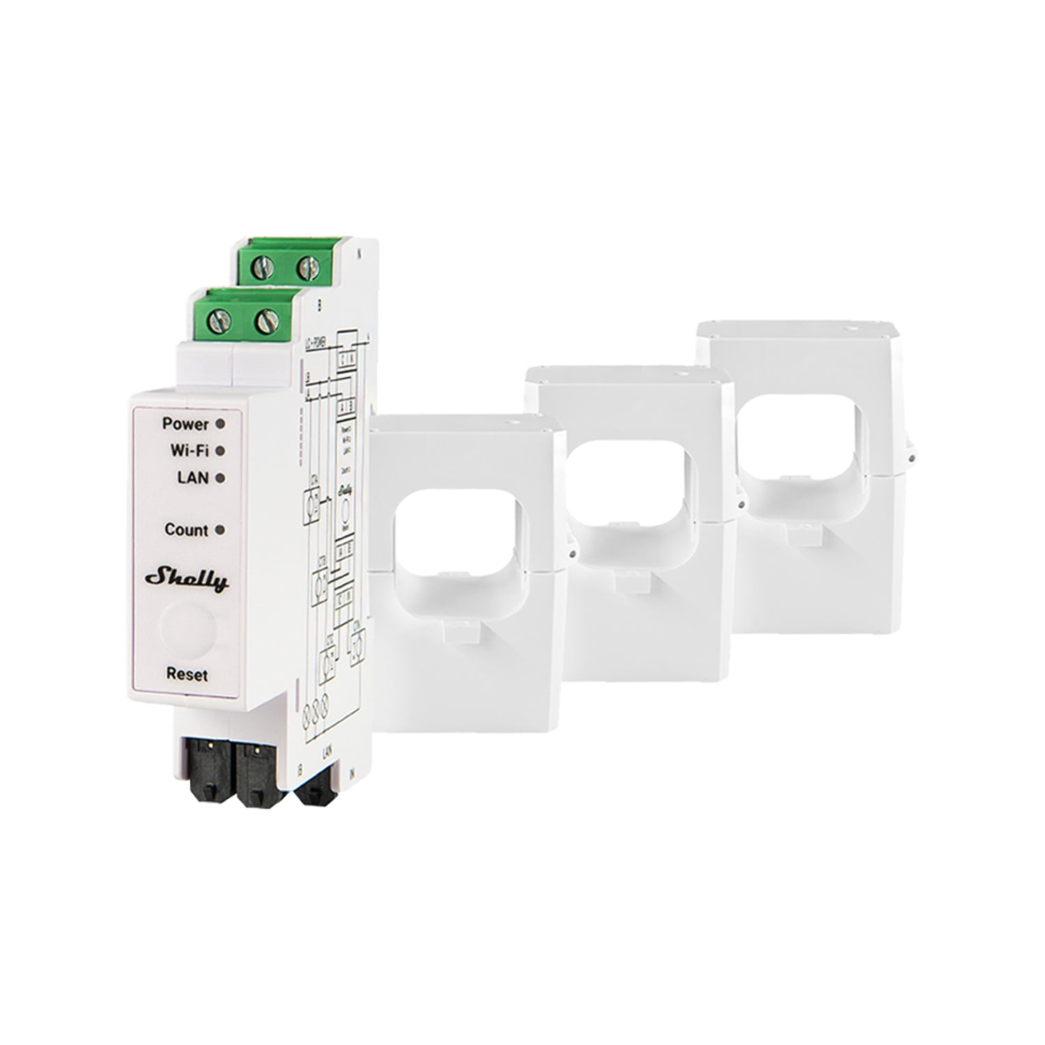 Shelly Pro 3EM | WiFi 3 Channel Smart Energy Meter With Contractor ...