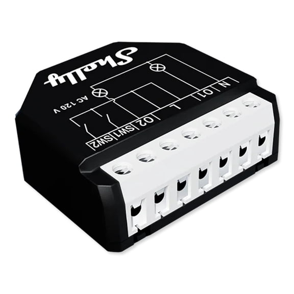 Shelly Wave 2PM US Z-Wave 800 & Z-Wave LR Relay Module with Power Monitoring