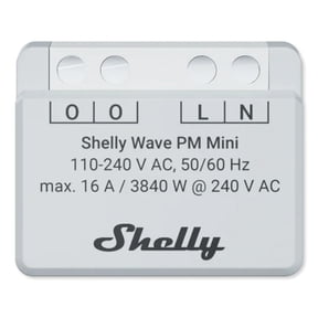 Shelly Wave PM Mini US LR, Z-Wave Long Range Smart Power Meter, 1-Channel 16 A, Compatible with Alexa, Google Home, SmartThings and Home Assistant, Bulletproof Security