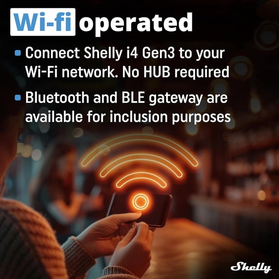 Shelly i4 Gen3 | WiFi Smart 4-Digital inputs Controller of Shelly Relays | Home Automation | Compatible with Alexa & Google Home | iOS Android App | No Hub | Remote Control | Multi-Click$$Electrical