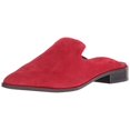 thumbnail image 1 of Shellys London Cantara Red Suede Flat Loafer Design Pointed Toe Mule Slide Shoes (Red Suede, 5), 1 of 1
