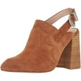 thumbnail image 1 of Shellys London Donna Tan Suede Pointed Toe Slingback Mule High Heel Pump Booties, 1 of 3