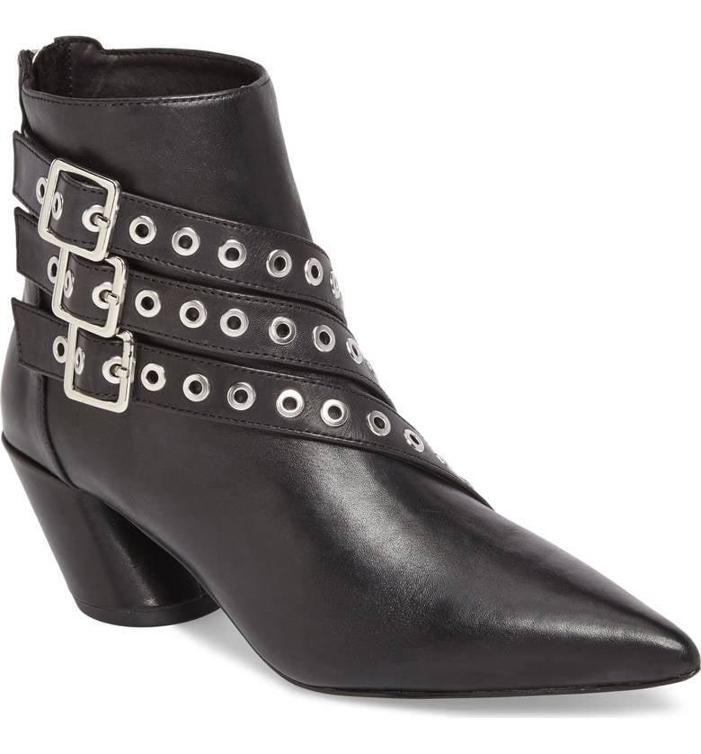 Angled hot sale heel boots