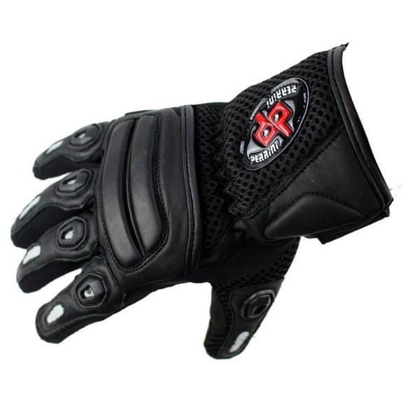 Shelter 1254-XXL Perrini Pro Biker Motorcycle Riding Genuine Leather Racing Gloves, 2XL
