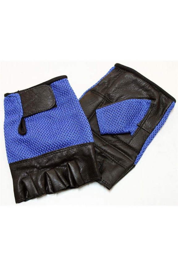 279BL-XXL Leather Gloves, 2XL - Blue