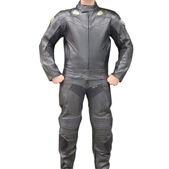 Shelter 335BK-S Motorcycle Riding Racing Track Suit, Black - Small