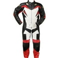 thumbnail image 1 of Shelter 335R-S Small Size Motorcycle Riding Racing Leather Track Suit with Padding New Red, White & Black - 2 Piece, 1 of 3