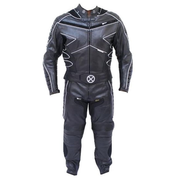 Shelter 340-52 X-MEN Motorcycle leather Racing Riding Track Suit CE Armor New with Padding - 2 Piece, Size - 52