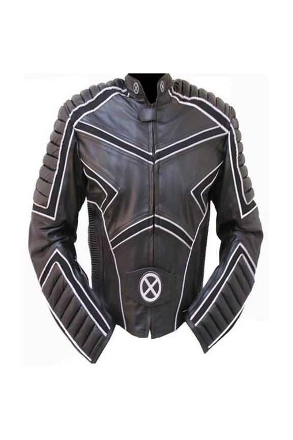 341-40 40 in. Motorcycle Leather Jacket Racing X-Man CE Armor