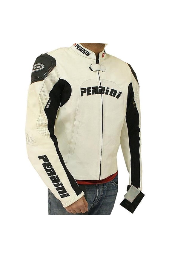 347W-52 Motorcycle Racing Leather Jacket GP Armor Tornado Ce, Size - 52