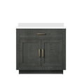 thumbnail image 1 of Shelter 36 in W x 22 in D Black Oak Single Bath Vanity and Cultured Marble Top, 1 of 7